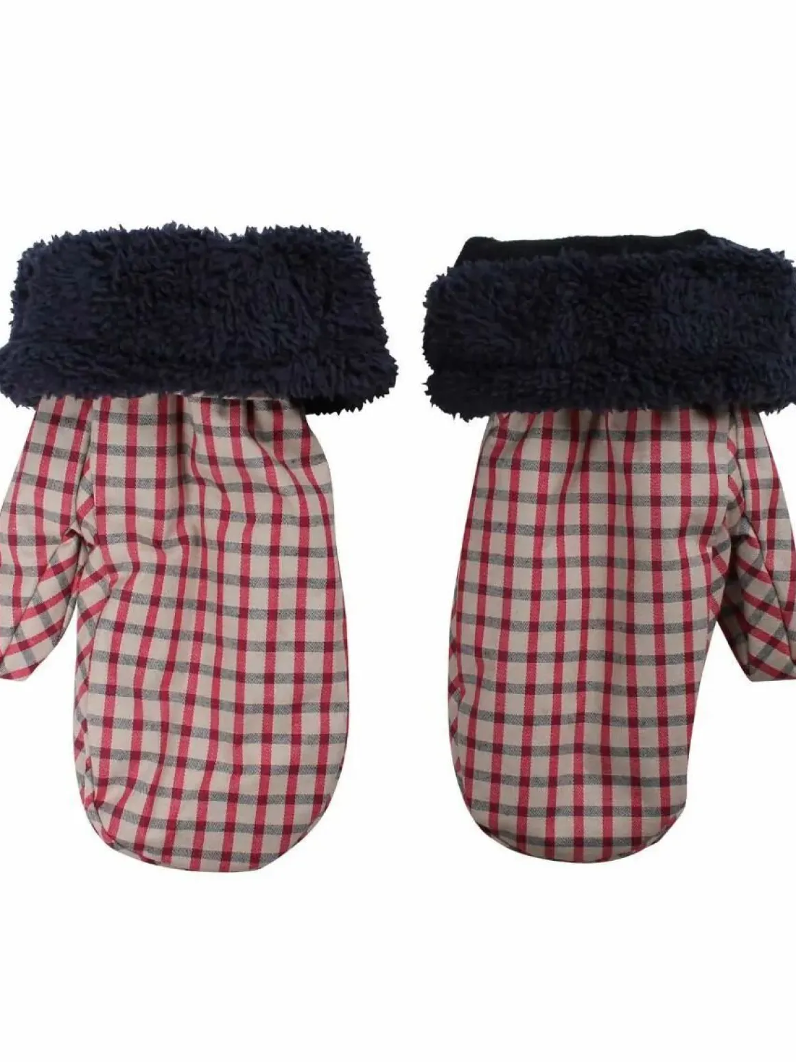 Danehandy Mittens Lt Beige/Dk Navy/Xmas Red