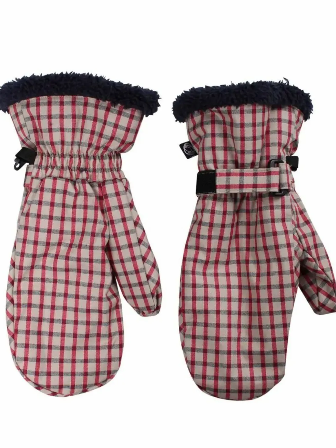 Danehandy Mittens Lt Beige/Dk Navy/Xmas Red