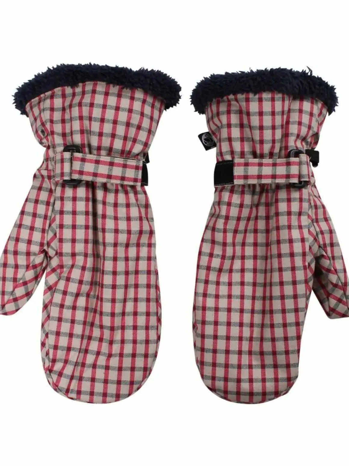 Danehandy Mittens Lt Beige/Dk Navy/Xmas Red