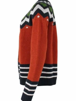 Danehareskov Cardigan Brick/Dk Navy/Chalk