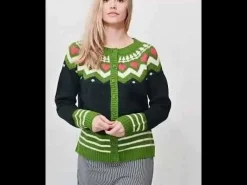 Danehareskov Cardigan Dk Navy/Fall Jungle/Chalk
