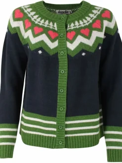 Danehareskov Cardigan Dk Navy/Fall Jungle/Chalk