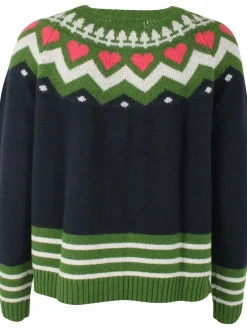 Danehareskov Cardigan Dk Navy/Fall Jungle/Chalk