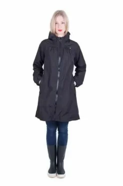 Danehelen Rainjacket Black (Black Zip)