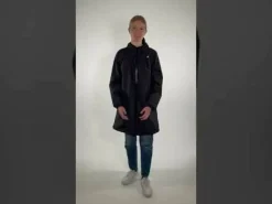 Danehelen Rainjacket Black (Black Zip)
