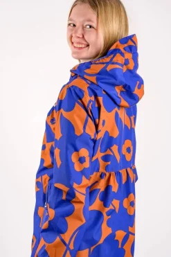 Danehelen Rainjacket Occer/Royal Blue Bloom Boom