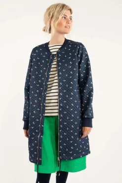 Danehella Thermo Coat Navy Mini Flower