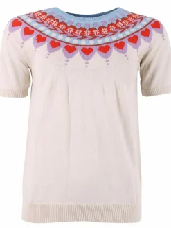 Danehope Cotton Knit Sweater Tee Chalk