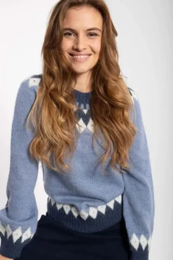 Danehot Stove Mohair Sweater Porcelaine/Chalk/Marine