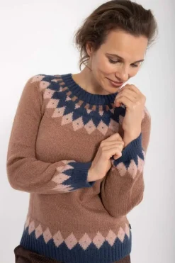 Danehot Stove Mohair Sweater Beige Rose/Powder Rose/Marine