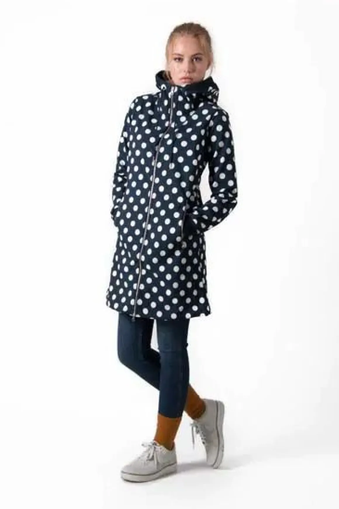 Danejane Softshell Navy/Offwhite Dots