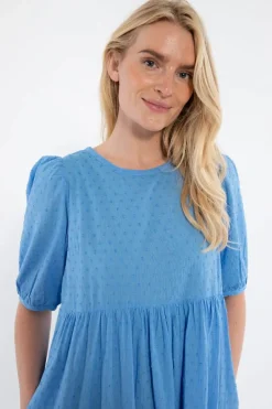 Danejuli Cotton Dot Dress Ice Blue