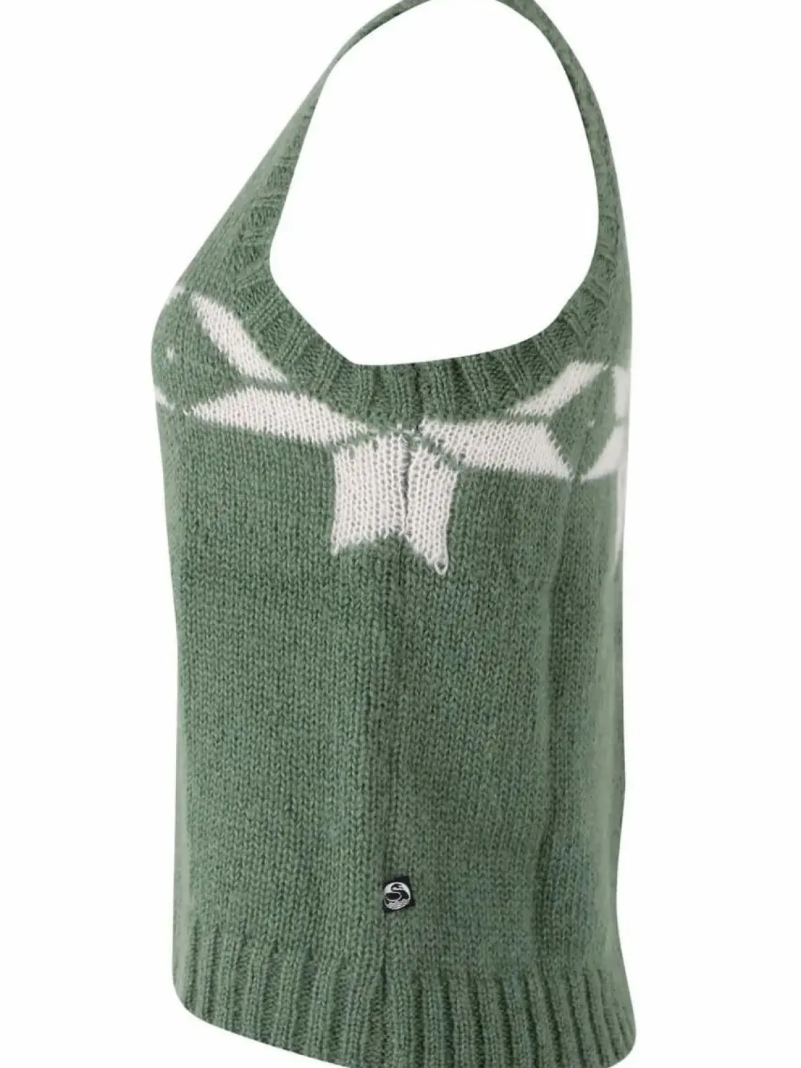 Daneklaksvik Flakes Vest Lt Khaki/Chalk