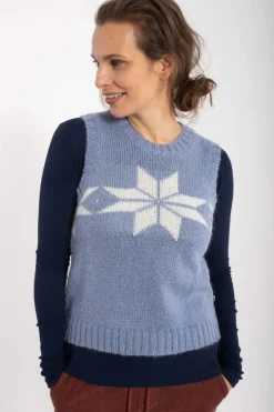 Daneklaksvik Flakes Vest Porcelaine/Chalk