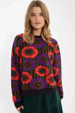 Daneklausen Moleton Sweat Rust/Viola Power Flower