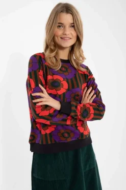 Daneklausen Moleton Sweat Rust/Viola Power Flower