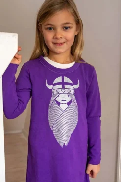 Danekvik Sweater Dress Purple Glitter Freja