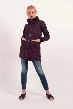 Danelaura Softshell Navy/Red Fundots