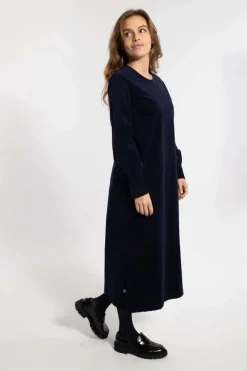 Danelegance Cord Stretch Dress Marine