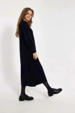 Danelegance Cord Stretch Dress Marine