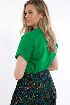 Danelena Cotton Dot Shirt Green