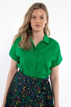 Danelena Cotton Dot Shirt Green