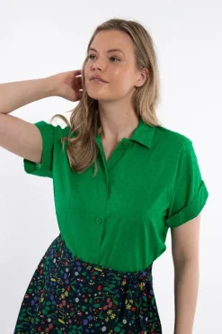 Danelena Cotton Dot Shirt Green