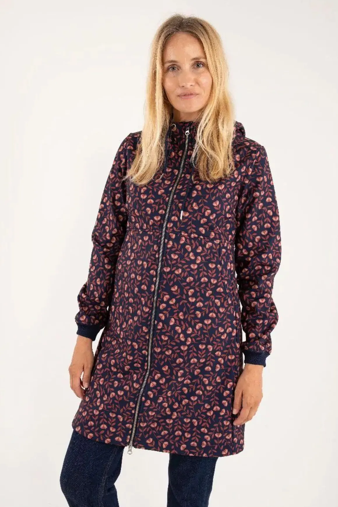 Daneline Softshell Navy/Pink Rust Fluerie
