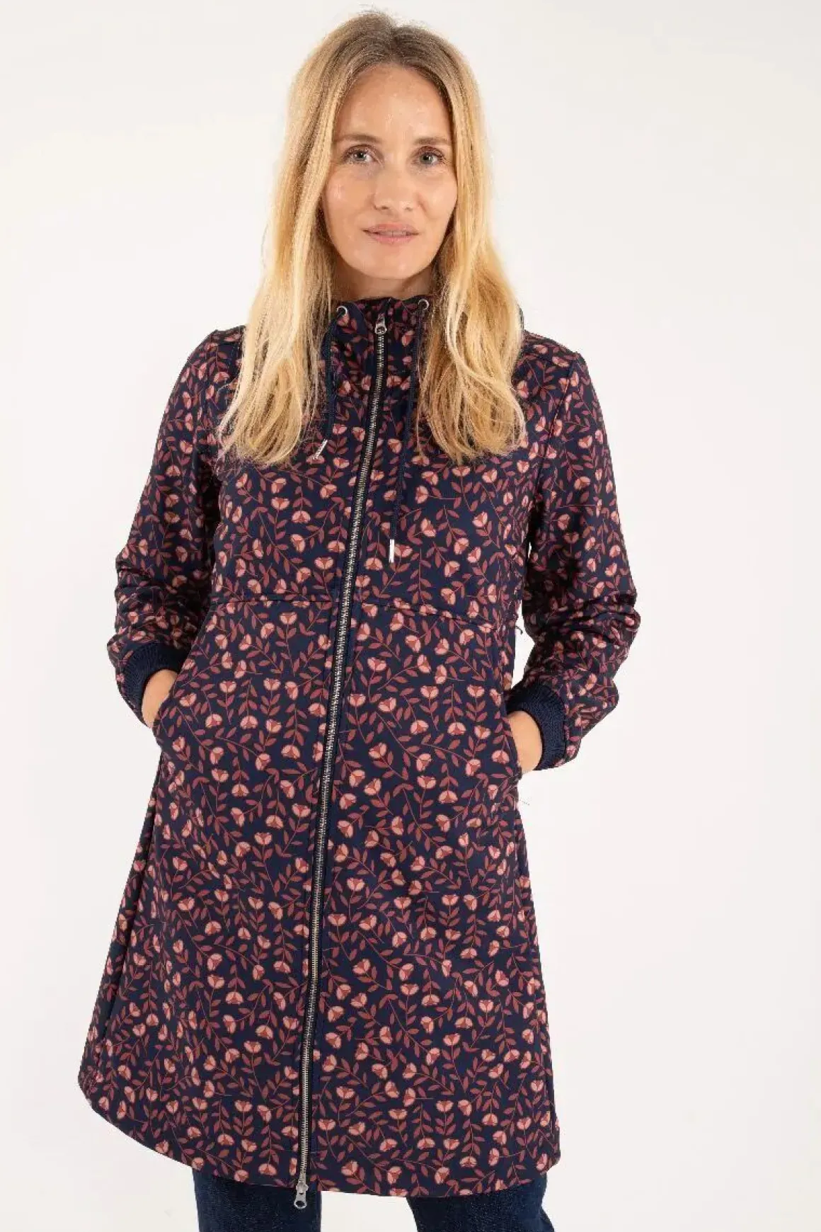 Daneline Softshell Navy/Pink Rust Fluerie