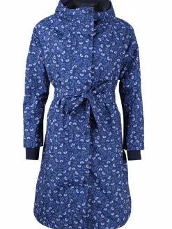 Danelisabeth Raincoat Navy/Lilac Fleurie
