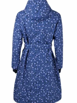 Danelisabeth Raincoat Navy/Lilac Fleurie