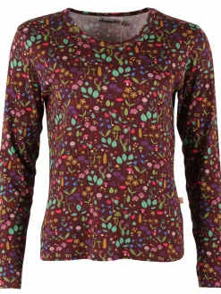 Danelotte Heavy Interlock Tee Dark Bordeaux Botanical