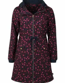 Danemarianne Softshell Dusty Navy Fleuri
