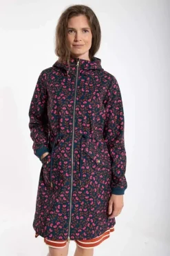 Danemarianne Softshell Dusty Navy Fleuri
