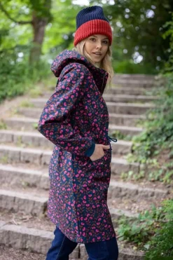 Danemarianne Softshell Dusty Navy Fleuri
