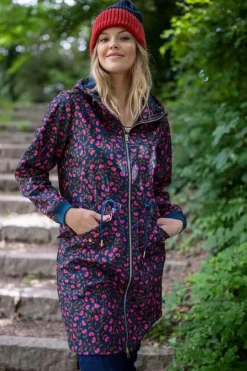 Danemarianne Softshell Dusty Navy Fleuri