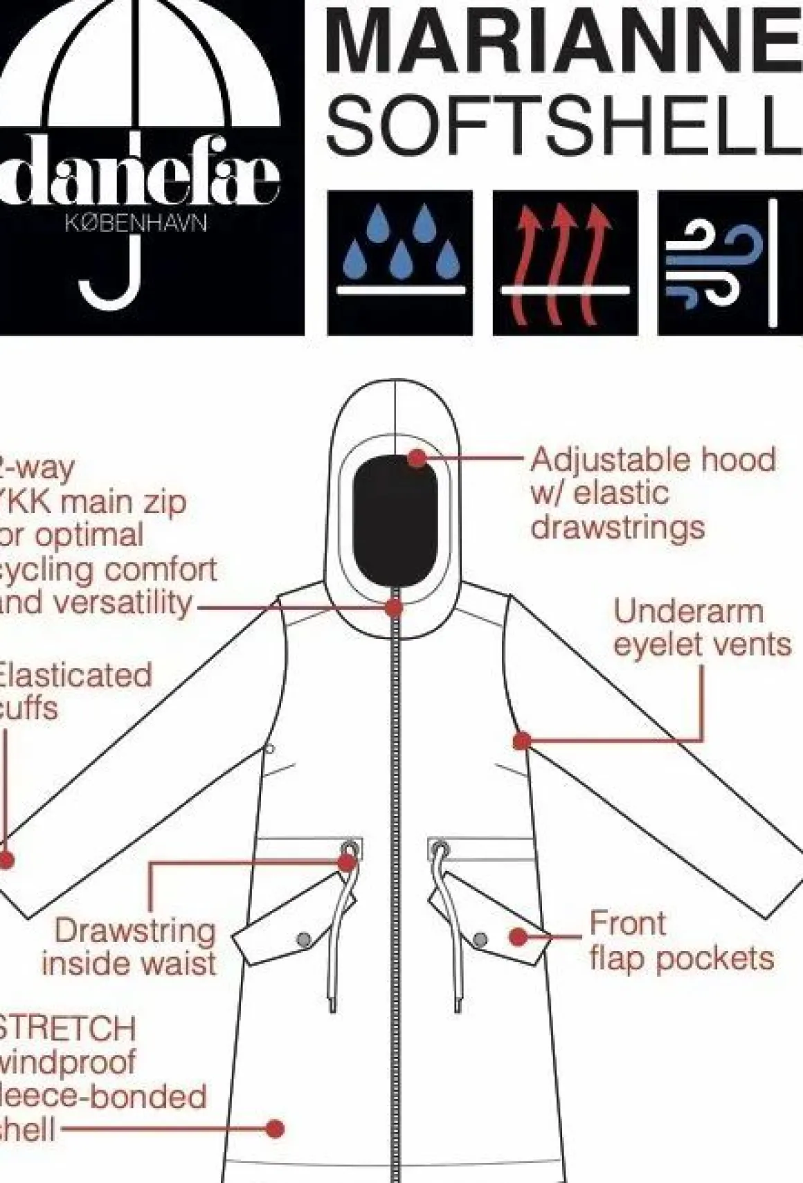Danemarianne Softshell Red
