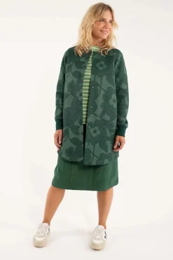 Danemaude Thermo Coat Dark Khaki/Rover Khaki Boom Bloom