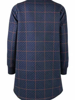 Danemaude Thermo Coat Navy/Occer Large Plaid