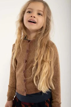 Danemerle Cardigan Beige Rose W. Gold Glitter