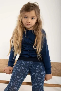 Danemerle Hole Knit Cardigan Navy