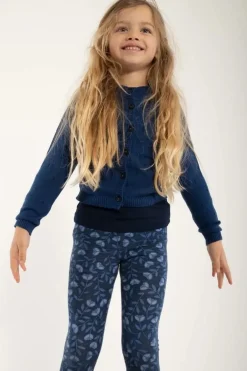 Danemerle Hole Knit Cardigan Navy