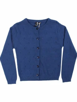 Danemerle Hole Knit Cardigan Navy