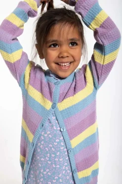 Danemerle Pearl Cardigan Lt Lilac / Pale Yellow