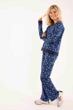Danemoster Sweat Navy/Blue Fleurie