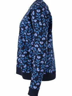 Danemoster Sweat Navy/Blue Fleurie