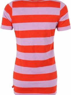 Danemy Slub Jersey Tee Bright Red/Soft Viola