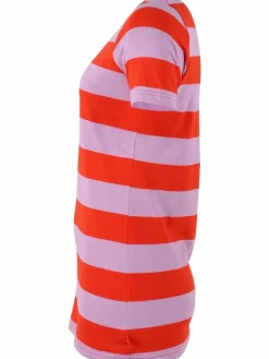 Danemy Slub Jersey Tee Bright Red/Soft Viola