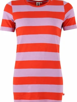 Danemy Slub Jersey Tee Bright Red/Soft Viola