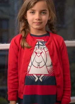 Danenanna Dress Dk Red/Dk Navy Angel Freja